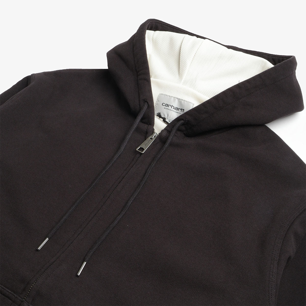 Carhartt WIP Active Sweat Jacket, Black Stone Washed, Detail Shot 3