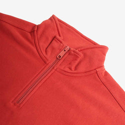 thumbnail Carhartt WIP American Script Half Zip Sweatshirt, Oxide Red, Detail Shot 3
