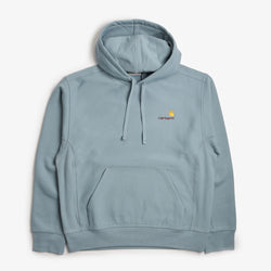 thumbnail Carhartt WIP American Script Pullover Hoodie, Citadel, Detail Shot 1