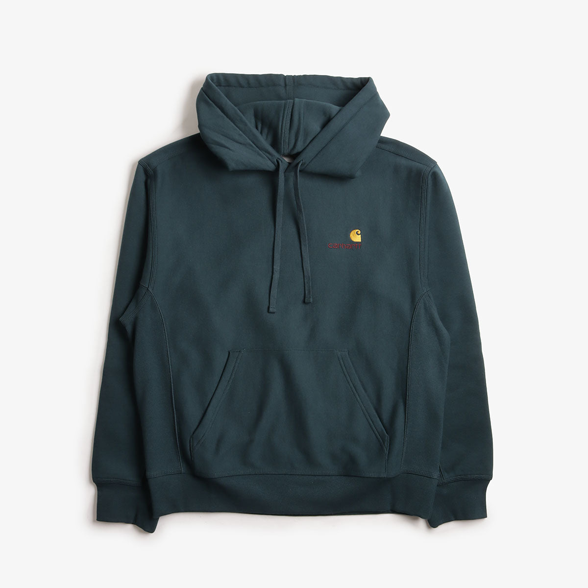 Carhartt WIP American Script Pullover Hoodie, Deep Lagoon, Detail Shot 1
