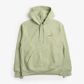 Carhartt WIP American Script Pullover Hoodie, Pale Olive, Detail Shot 1