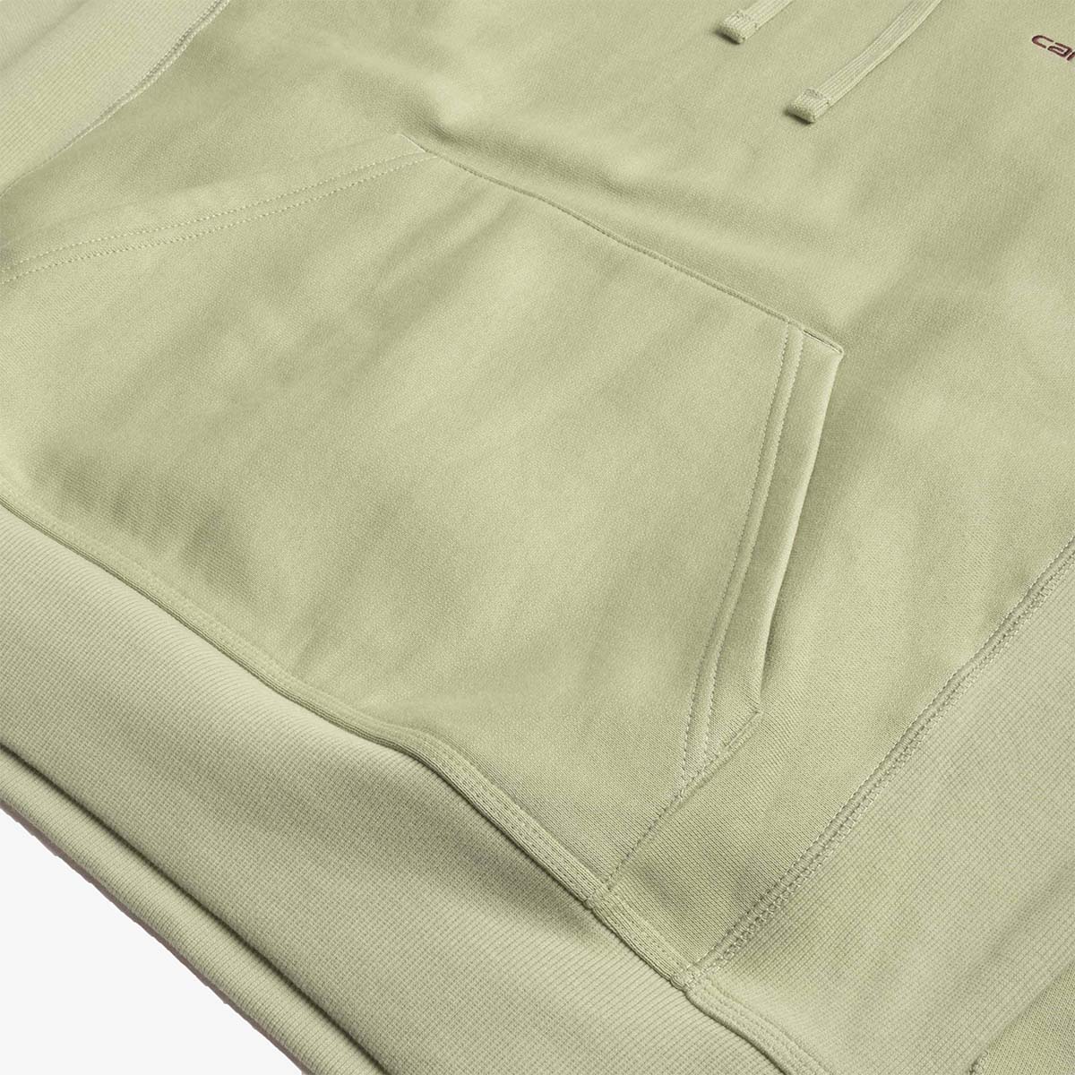 Carhartt WIP American Script Pullover Hoodie, Pale Olive, Detail Shot 3