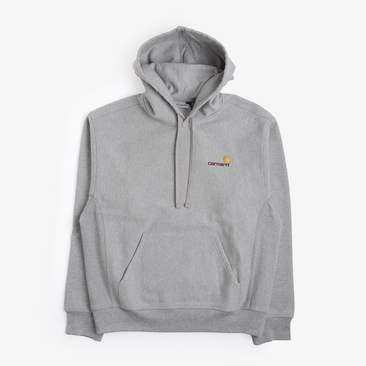 main Carhartt WIP American Script Pullover Hoodie, Grey Heather, Detail Shot 5