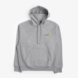 thumbnail Carhartt WIP American Script Pullover Hoodie, Grey Heather, Detail Shot 5