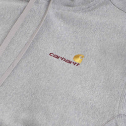 thumbnail Carhartt WIP American Script Pullover Hoodie, Grey Heather, Detail Shot 6