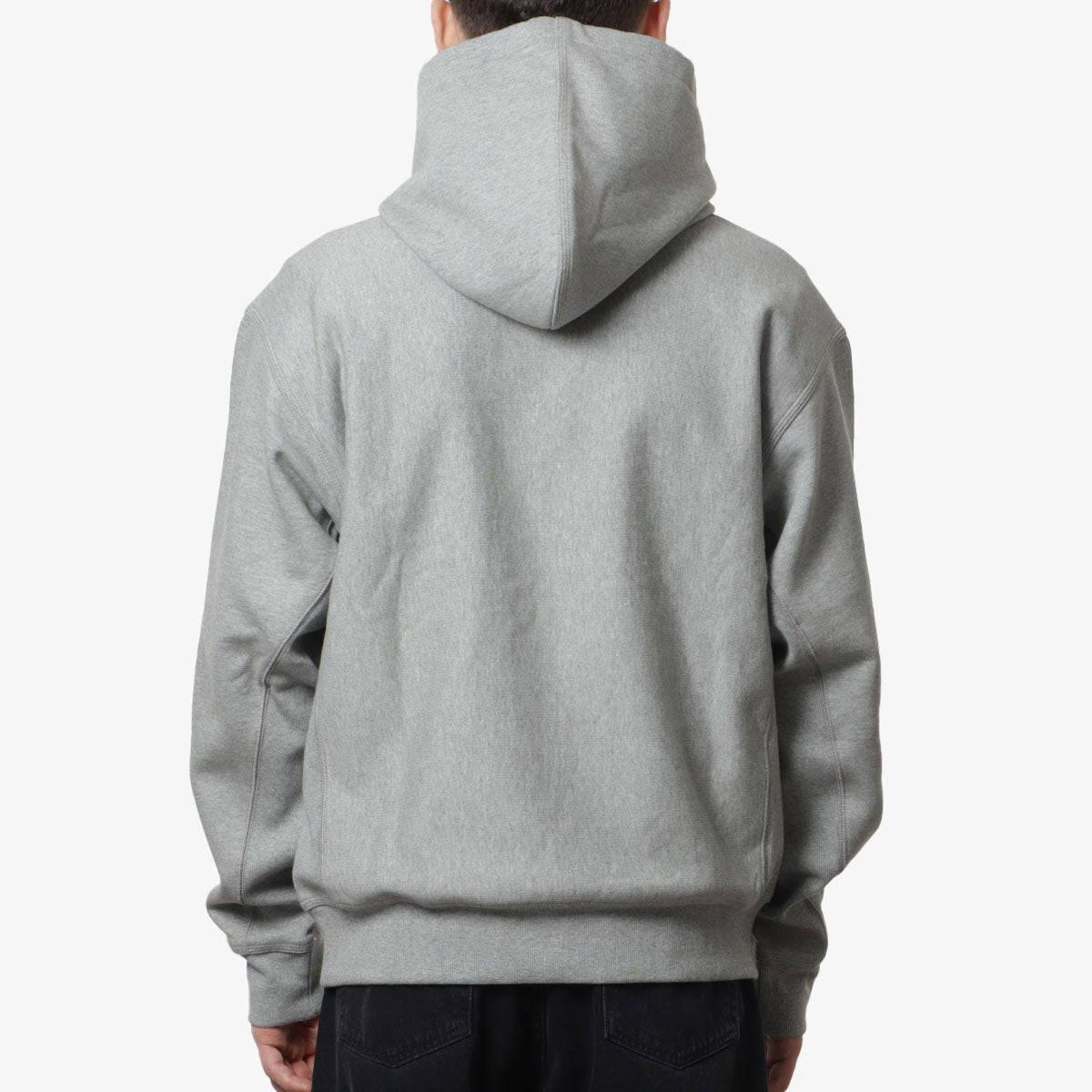 main Carhartt WIP American Script Pullover Hoodie, Grey Heather, Detail Shot 4