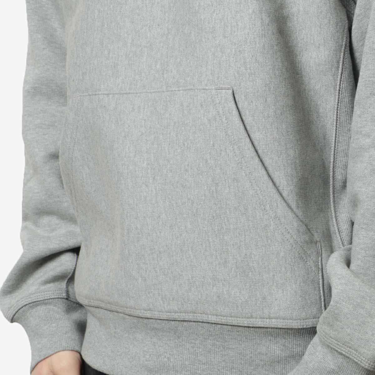 Carhartt WIP American Script Pullover Hoodie, Grey Heather, Detail Shot 3