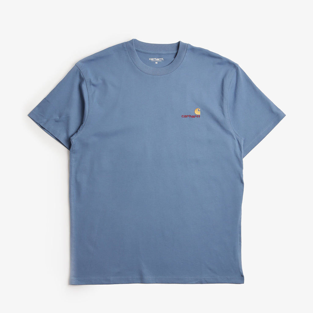 Carhartt WIP American Script T-Shirt, Sorrent, Detail Shot 1