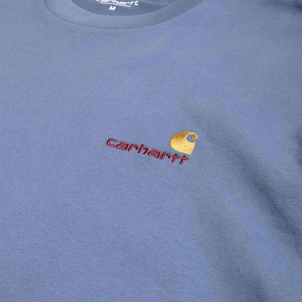Carhartt WIP American Script T-Shirt, Sorrent, Detail Shot 2