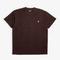 Carhartt WIP American Script T-Shirt, Palisander, Detail Shot 1