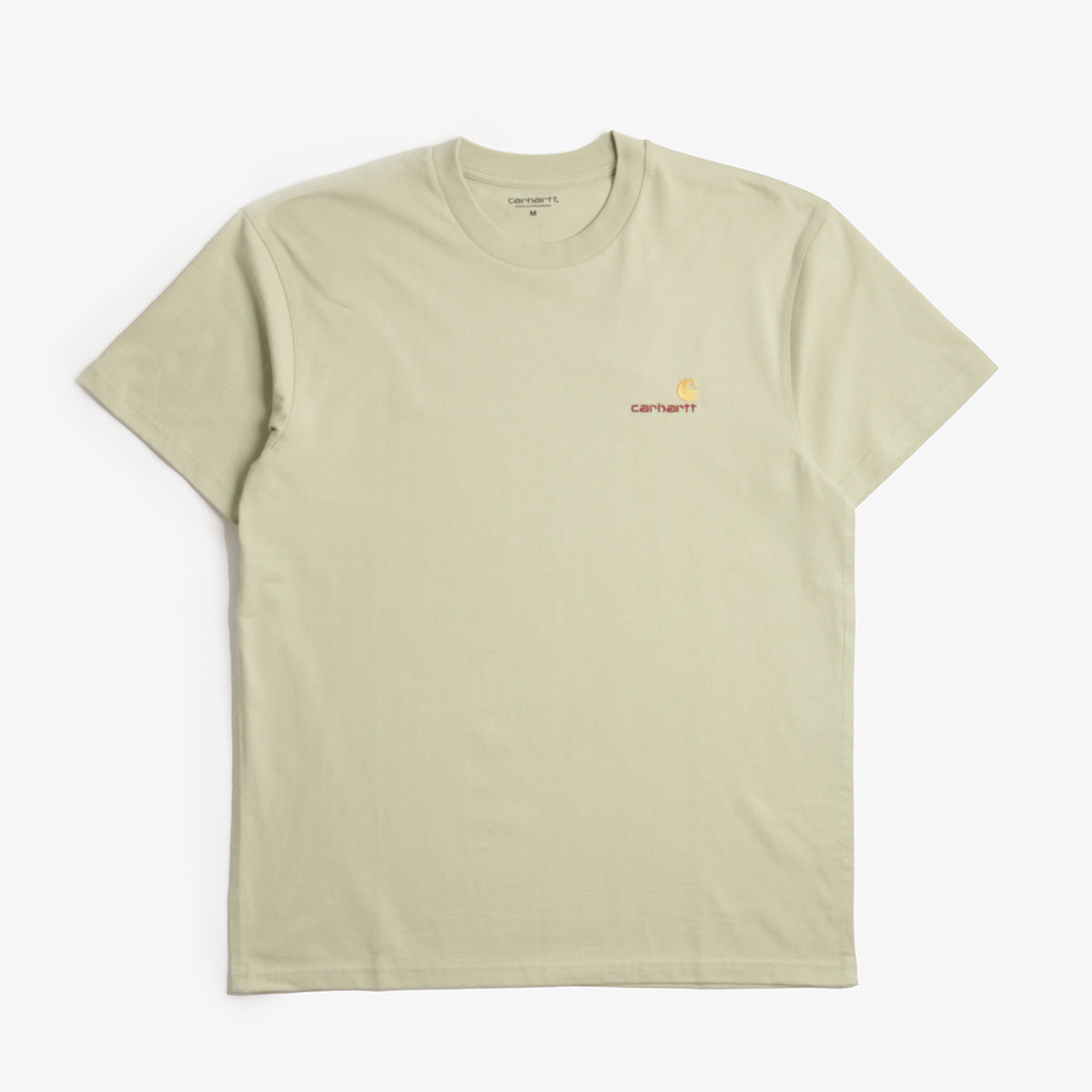 Carhartt WIP American Script T-Shirt, Pale Olive, Detail Shot 1