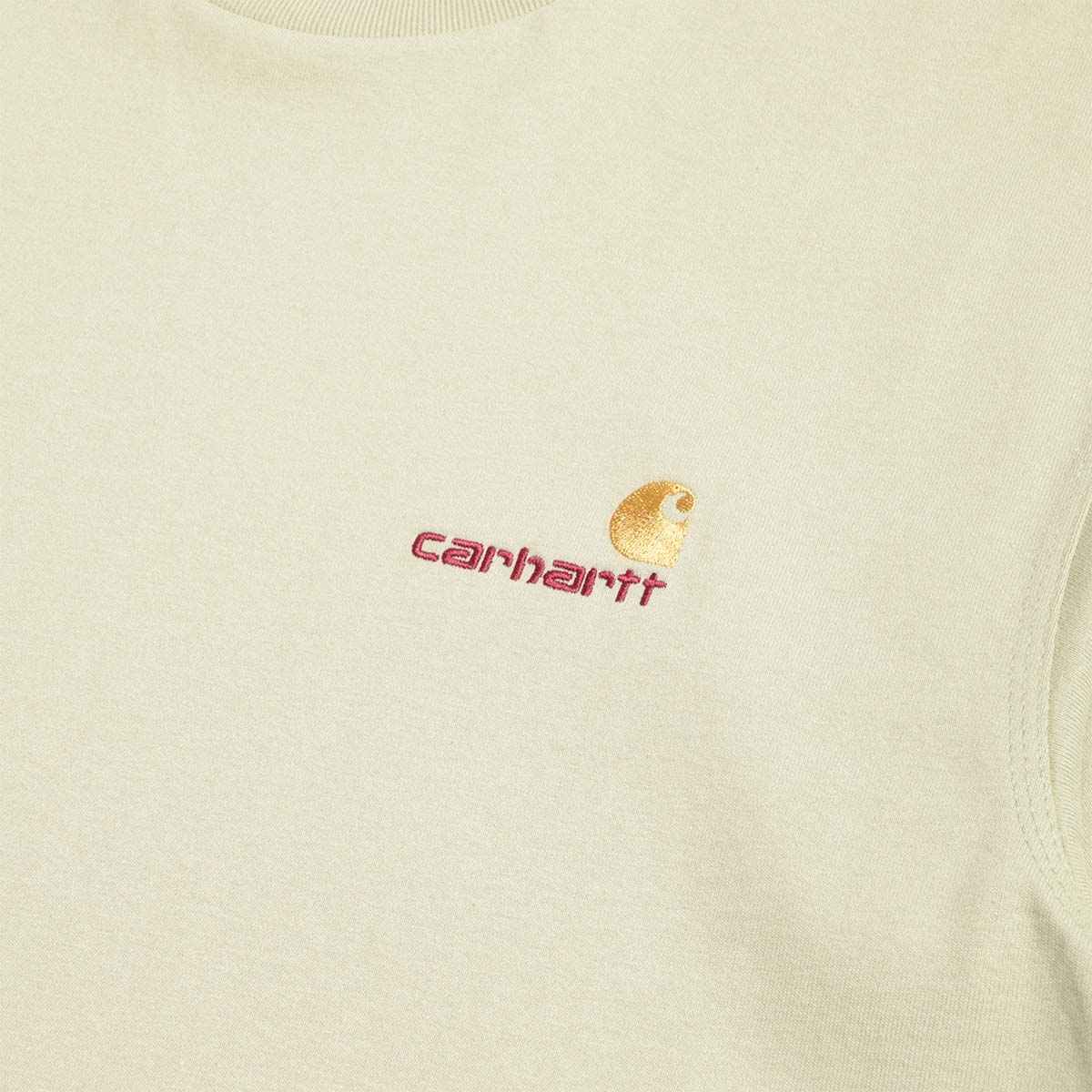 Carhartt WIP American Script T-Shirt, Pale Olive, Detail Shot 2