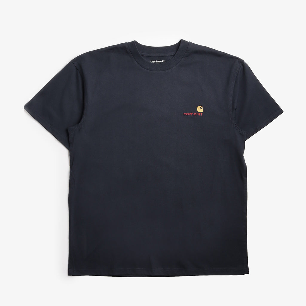 Carhartt WIP American Script T-Shirt, Deep Night, Detail Shot 1