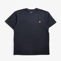 Carhartt WIP American Script T-Shirt, Deep Night, Detail Shot 1