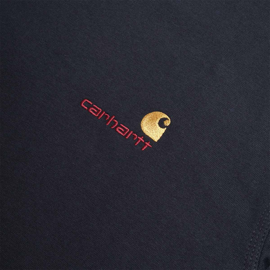 Carhartt WIP American Script T-Shirt, Deep Night, Detail Shot 2