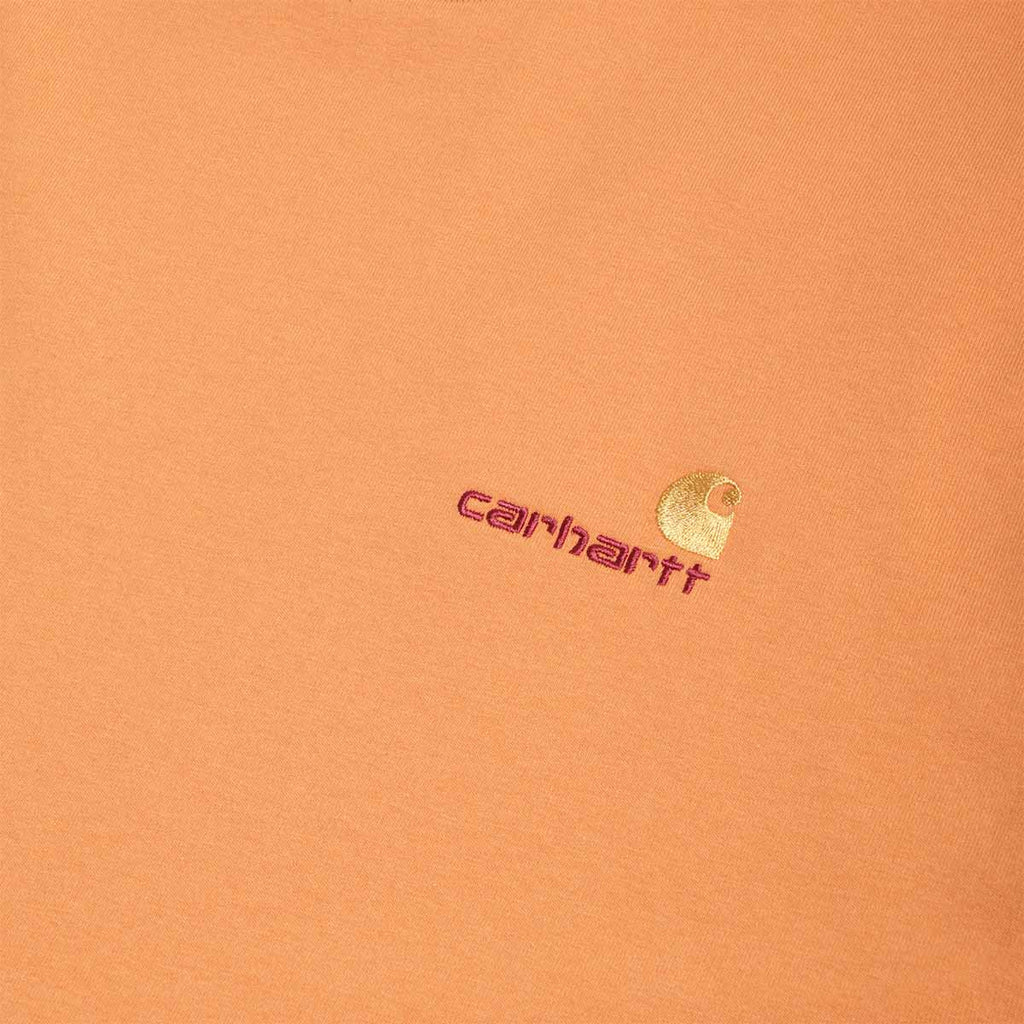Carhartt WIP American Script T-Shirt, Redhaven, Detail Shot 2