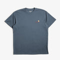 Carhartt WIP American Script T-Shirt, Office Blue, Detail Shot 1
