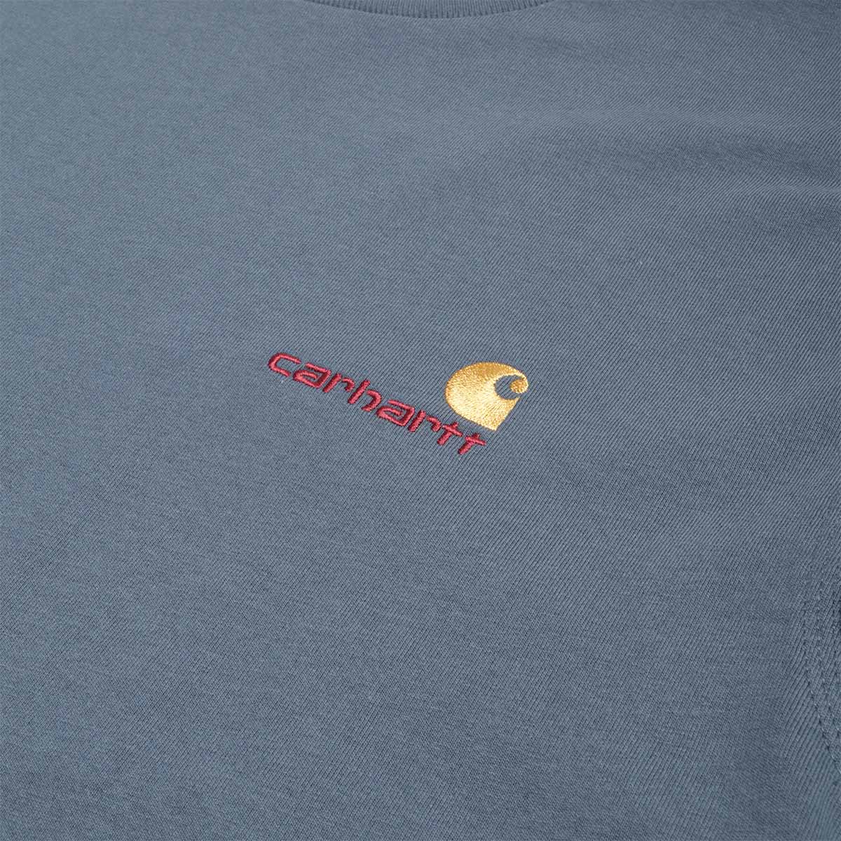 Carhartt WIP American Script T-Shirt, Office Blue, Detail Shot 3