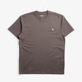 Carhartt WIP American Script T-Shirt, Porphyry, Detail Shot 1