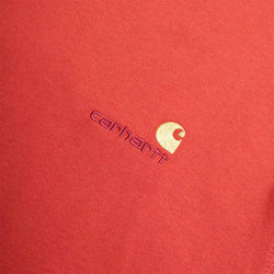 thumbnail Carhartt WIP American Script T-Shirt, Oxide Red, Detail Shot 3