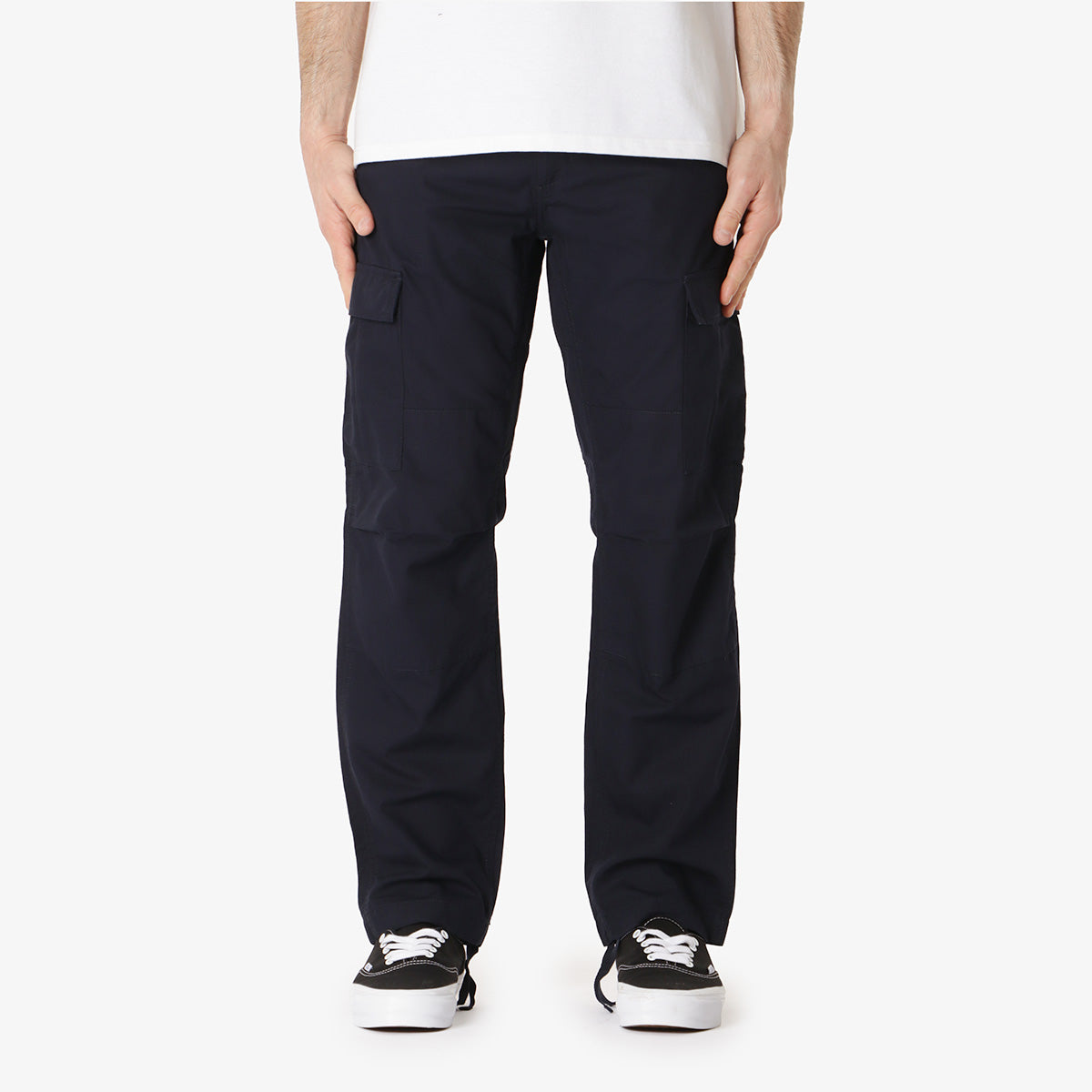 Carhartt WIP Aviation Pant, Dark Navy (Rinsed), Detail Shot 1