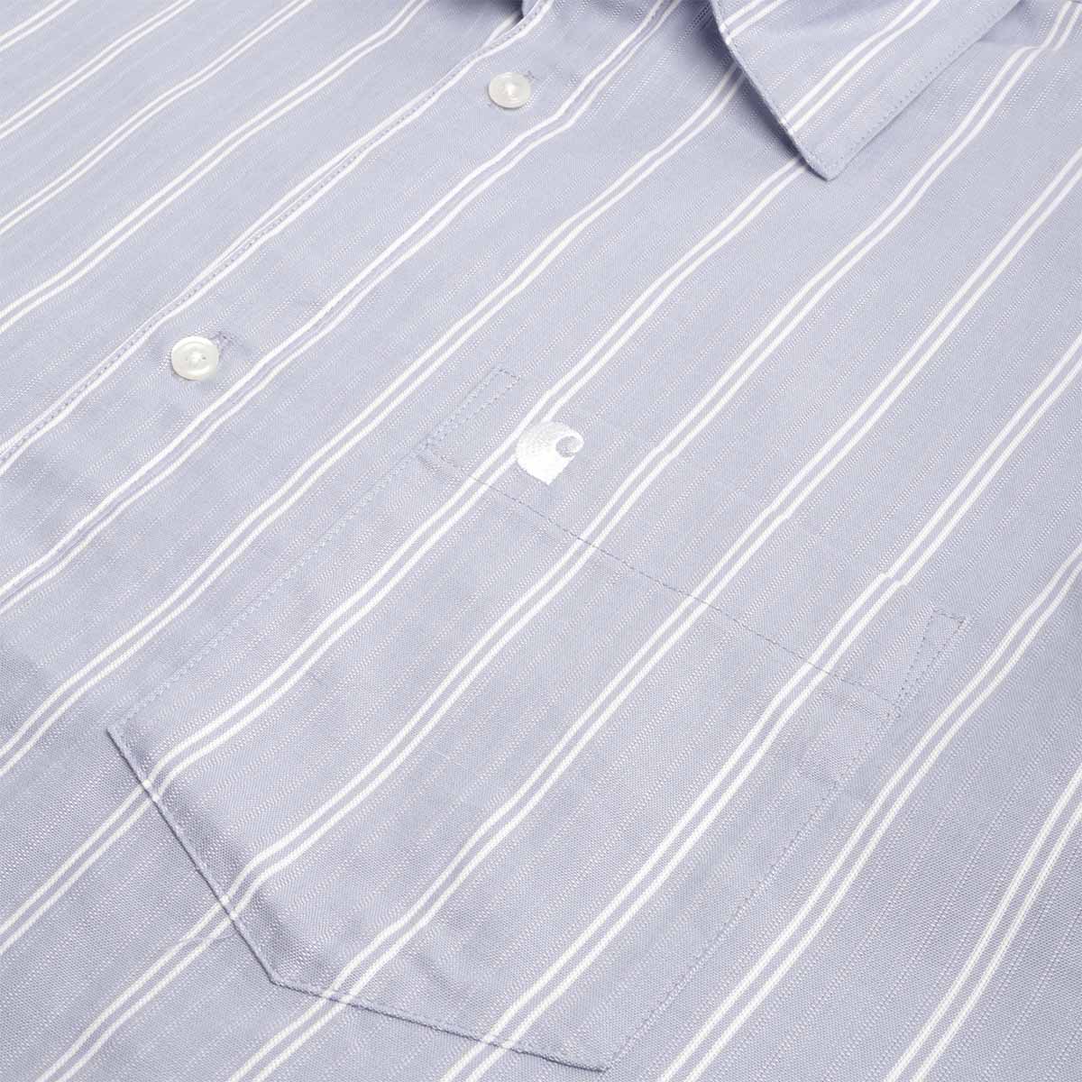 main Carhartt WIP Beale Shirt, Beale Stripe Gentle Blue White, Detail Shot 2