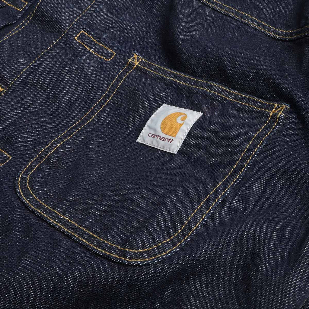 Carhartt WIP Belmar Jacket, Blue (Rinsed), Detail Shot 2