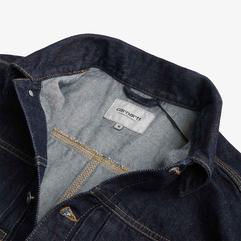 Carhartt WIP Belmar Jacket, Blue (Rinsed), Detail Shot 4