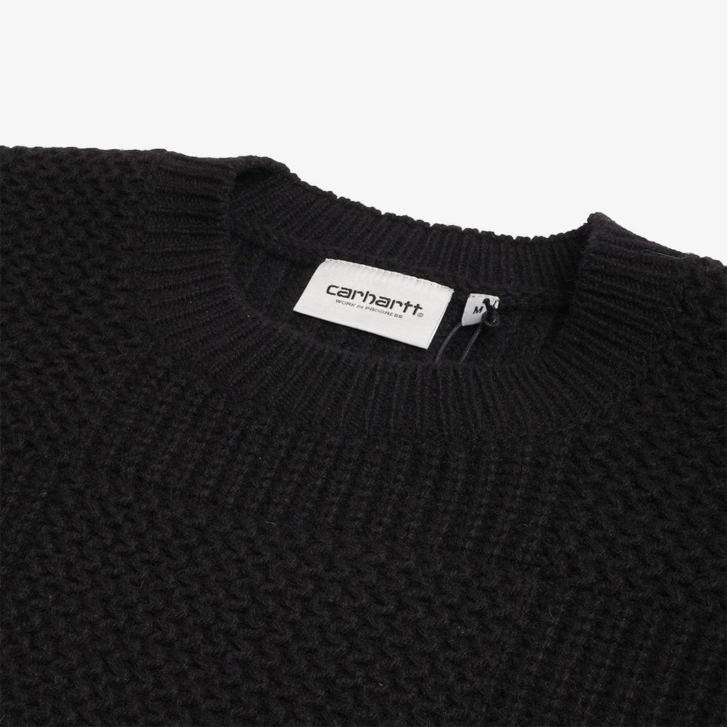 Carhartt WIP Bishop Sweater, Black, Detail Shot 2