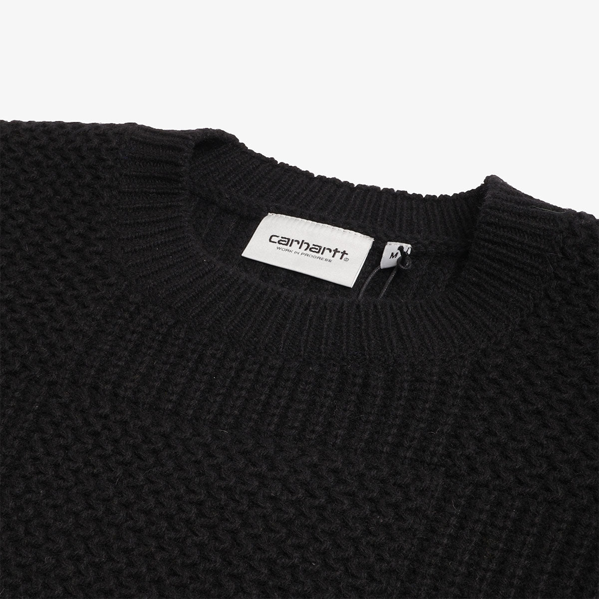 Carhartt WIP Bishop Sweater, Black, Detail Shot 2