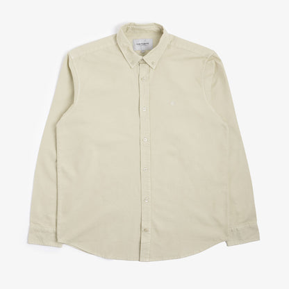Carhartt WIP Bolton Long Sleeve Shirt, Beryl (Garment Dyed), Detail Shot 5