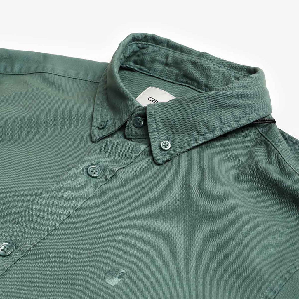 Carhartt WIP Bolton Shirt, Silver Pine, Detail Shot 2