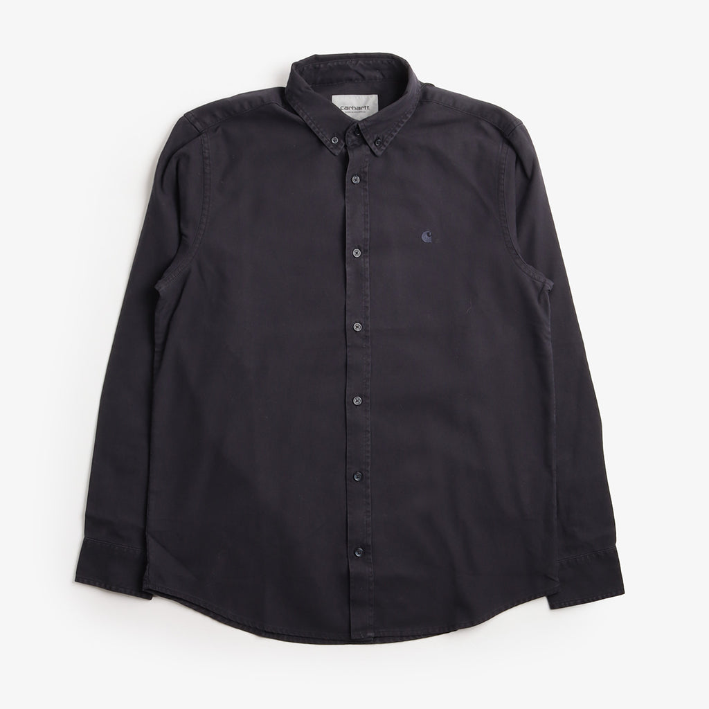 Carhartt WIP Bolton Shirt, Dark Navy, Detail Shot 1