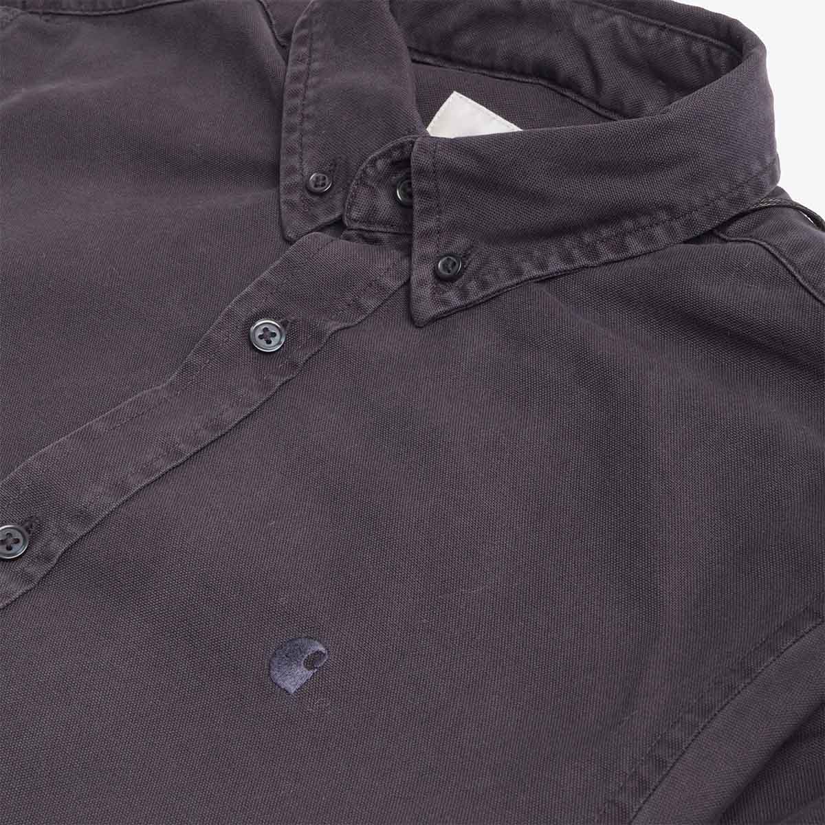 main Carhartt WIP Bolton Shirt, Dark Navy, Detail Shot 3