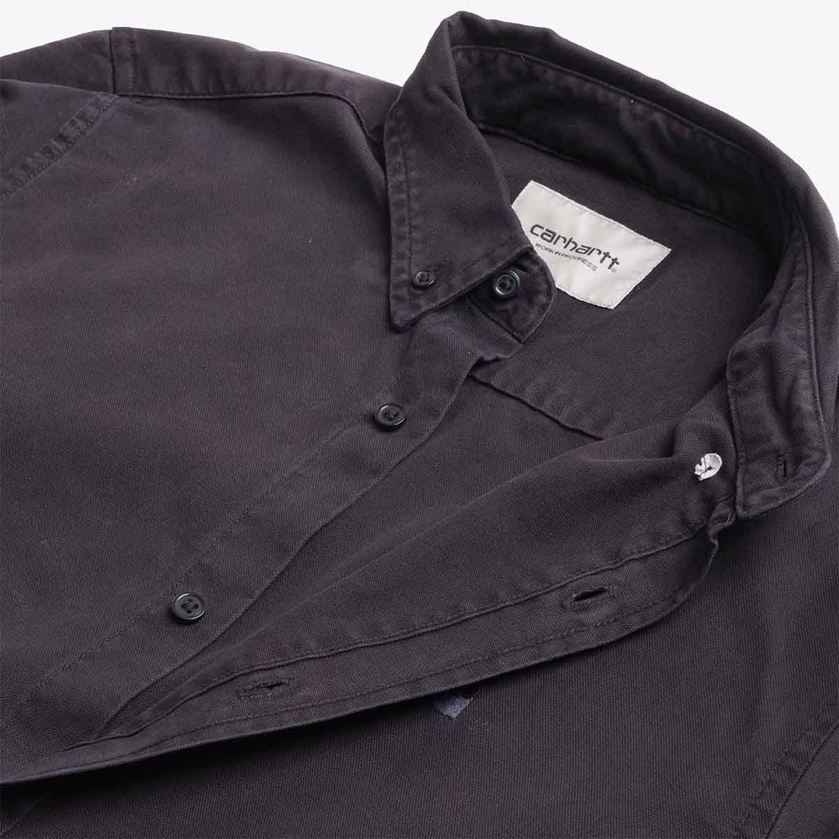 main Carhartt WIP Bolton Shirt, Dark Navy, Detail Shot 4
