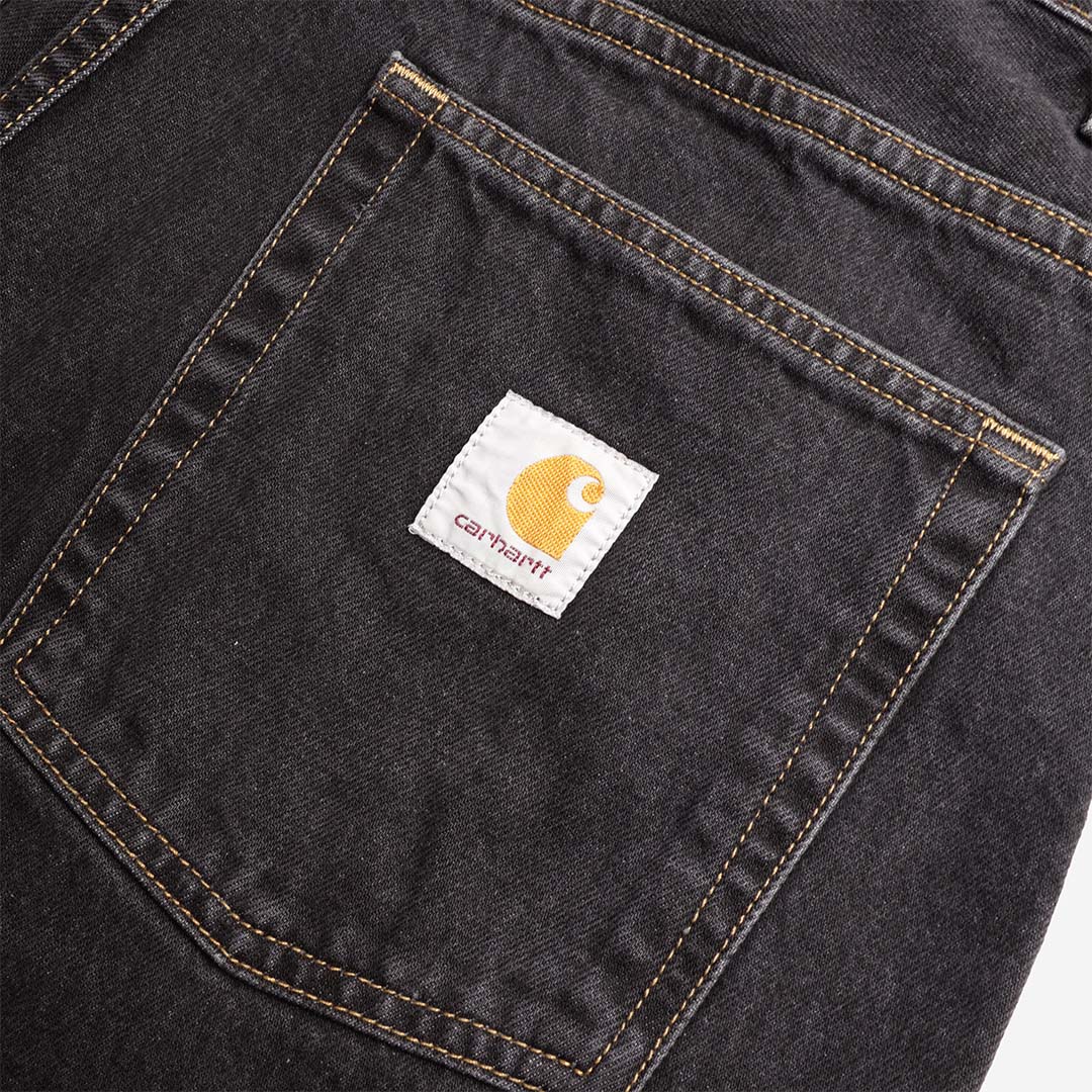 main Carhartt WIP Brandon Pant, Black (Stone Washed), Detail Shot 4