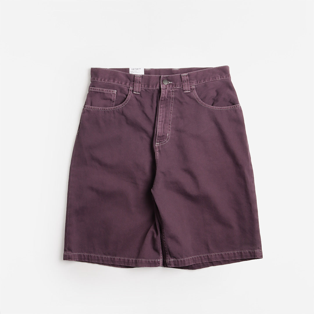 Carhartt WIP Brandon Shorts, Cozy Purple (Stone Dyed), Detail Shot 1