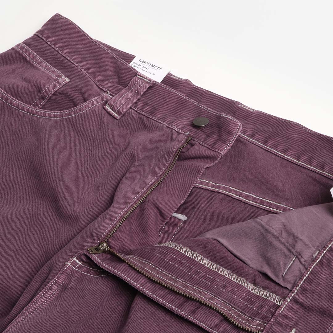 Carhartt WIP Brandon Shorts, Cozy Purple (Stone Dyed), Detail Shot 2