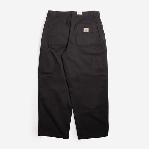 Carhartt WIP Brockman Pant in Black Rinsed, back view