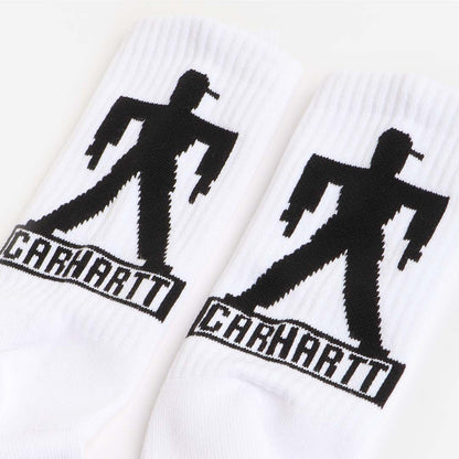 Carhartt WIP Built Socks, White Black, Detail Shot 3