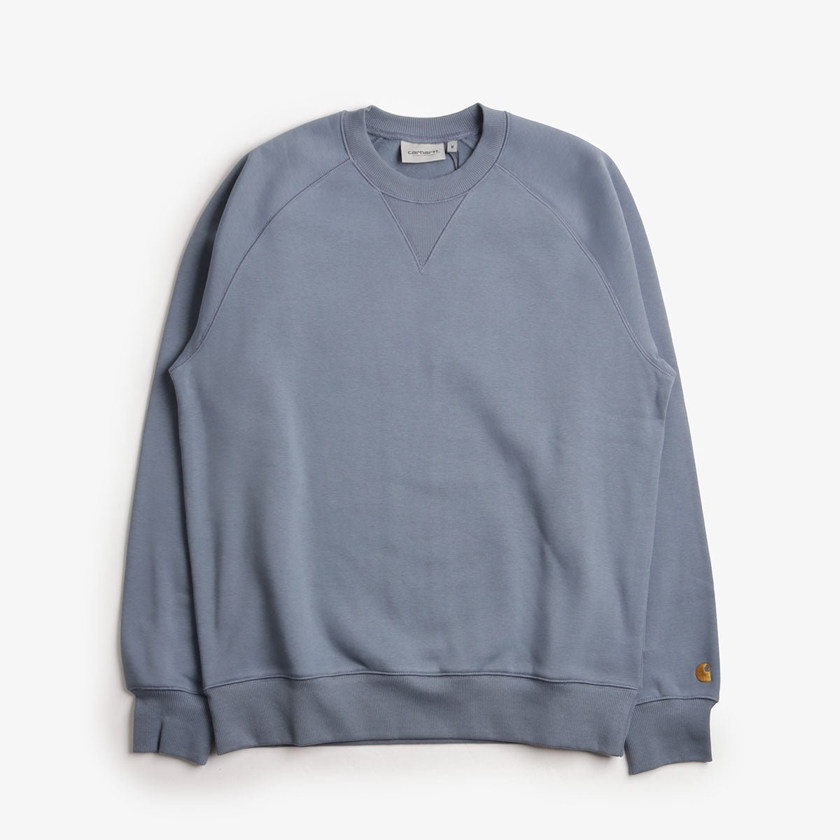 Carhartt WIP Chase Crewneck Sweatshirt, Angelite Gold, Detail Shot 1