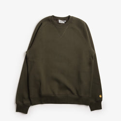 thumbnail Carhartt WIP Chase Crewneck Sweatshirt, Olive Gold, Detail Shot 1