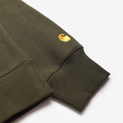 thumbnail Carhartt WIP Chase Crewneck Sweatshirt, Olive Gold, Detail Shot 3