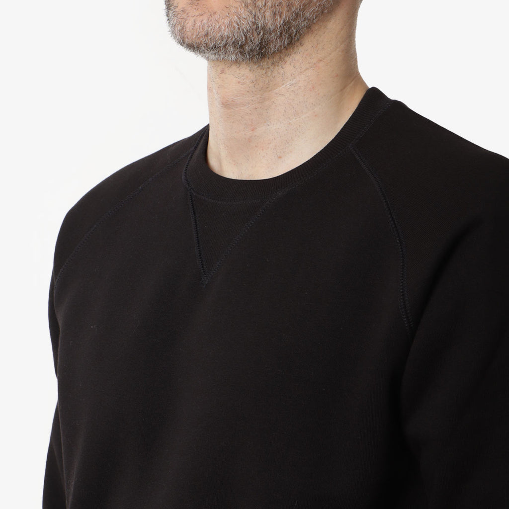 Carhartt WIP Chase Crewneck Sweatshirt, Black Gold, Detail Shot 2