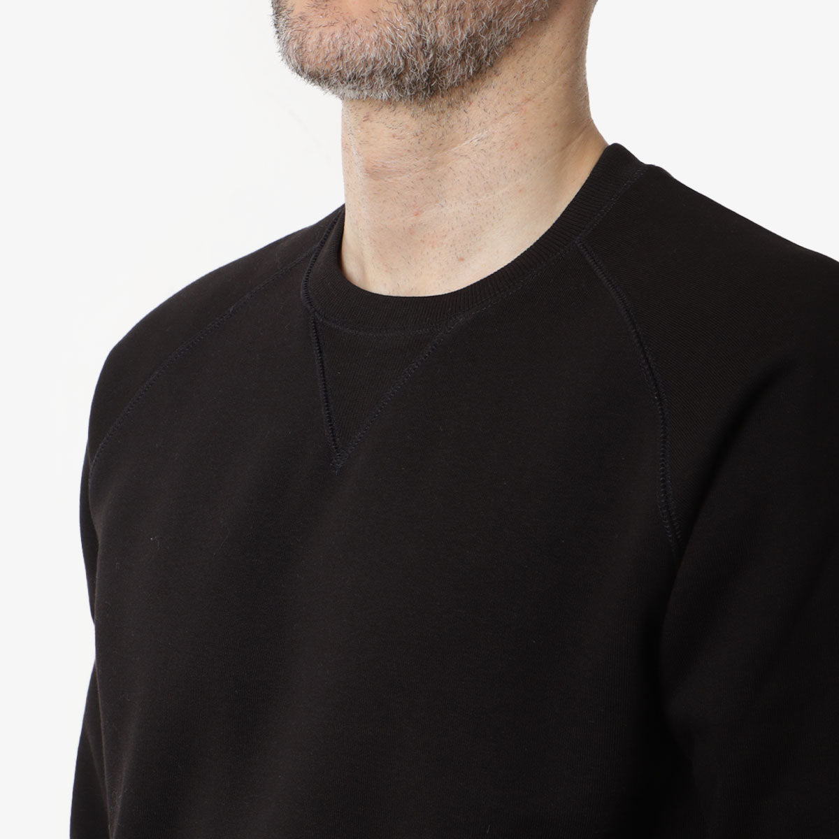 Carhartt WIP Chase Crewneck Sweatshirt, Black Gold, Detail Shot 2