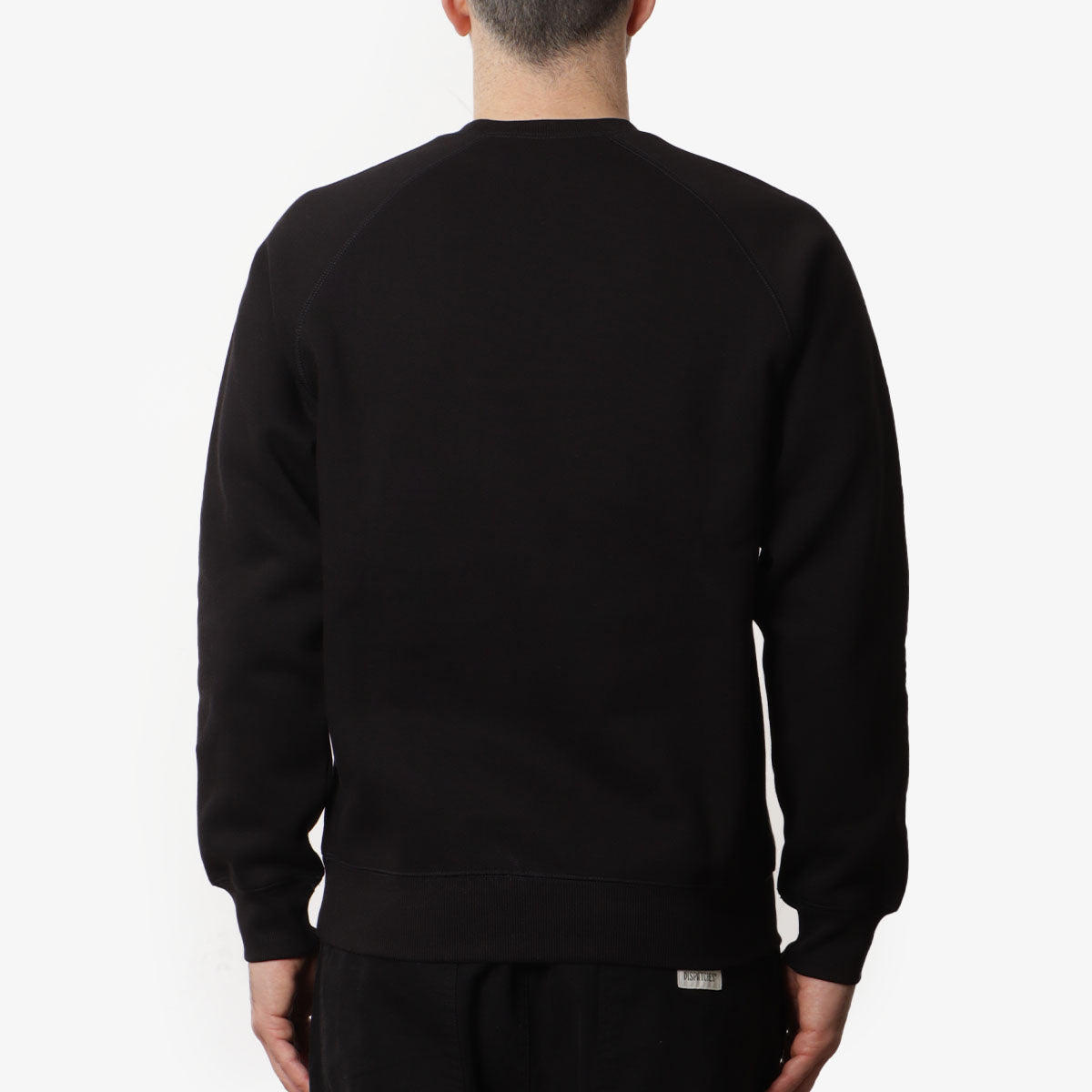 Carhartt WIP Chase Crewneck Sweatshirt, Black Gold, Detail Shot 4