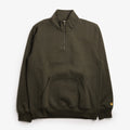Carhartt WIP Chase Neck Zip Sweatshirt, Olive Gold, Detail Shot 1