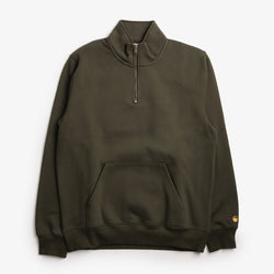 thumbnail Carhartt WIP Chase Neck Zip Sweatshirt, Olive Gold, Detail Shot 1