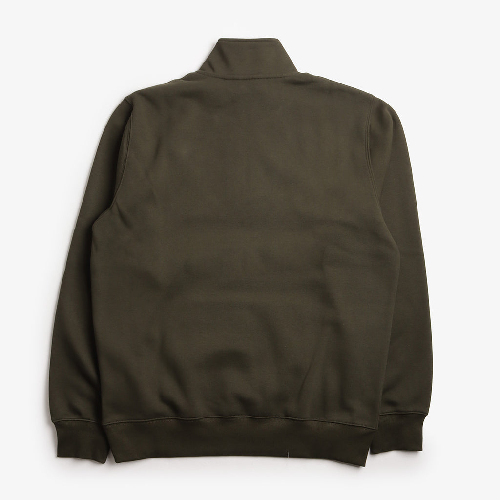 Carhartt WIP Chase Neck Zip Sweatshirt, Olive Gold, Detail Shot 2
