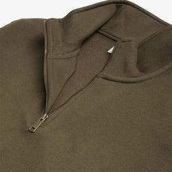 thumbnail Carhartt WIP Chase Neck Zip Sweatshirt, Olive Gold, Detail Shot 4